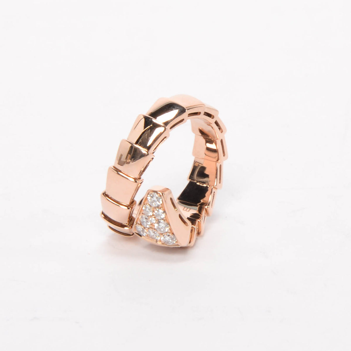 Bulgari 18k Pink Gold Serpenti Viper Ring
