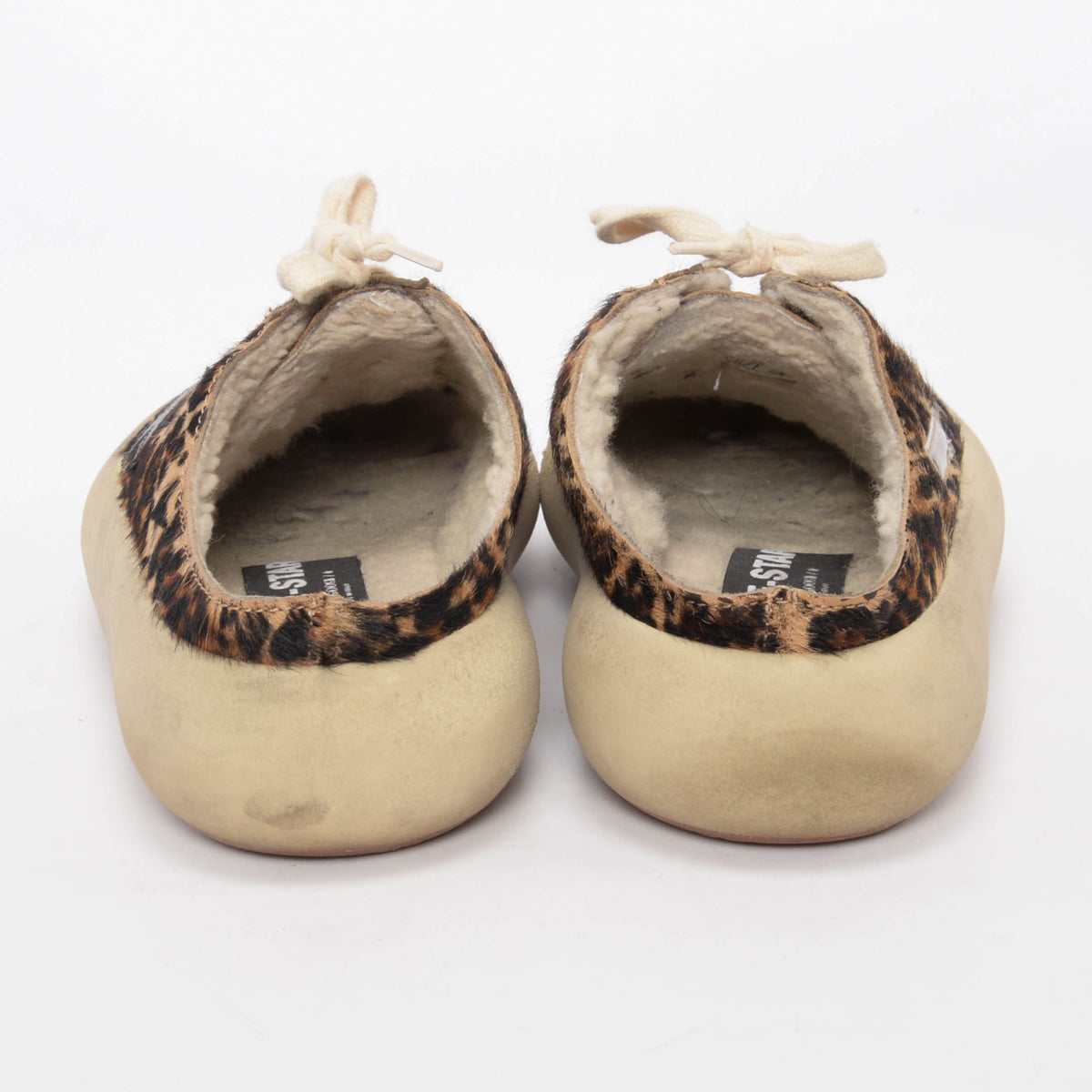 Golden Goose Leopard Print Pony Hair Space Star Sneakers 38
