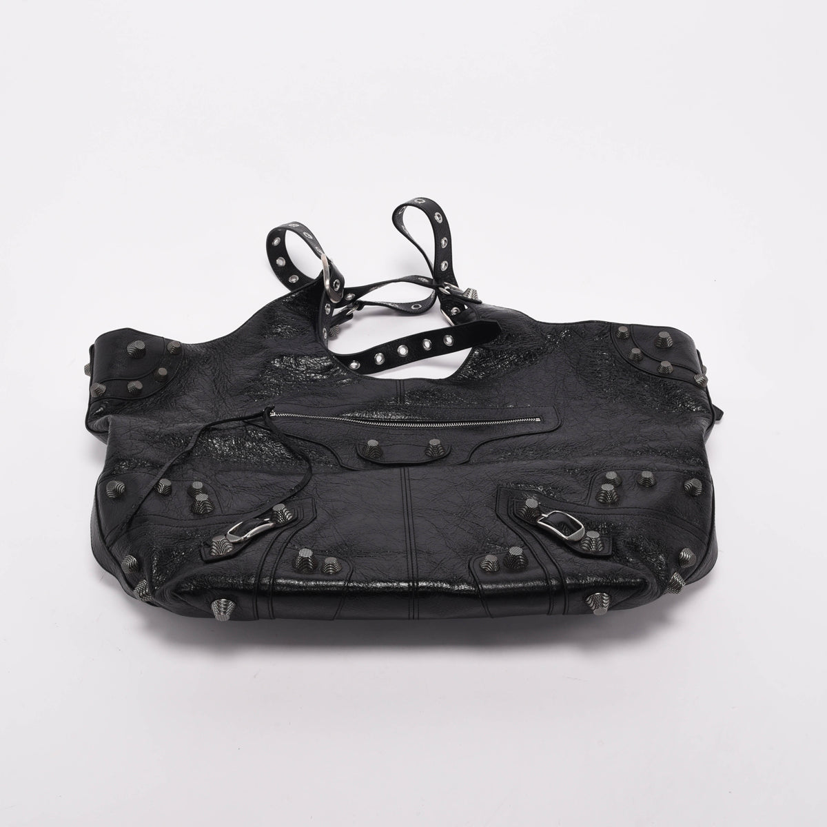Balenciaga Black Arena Lambskin Le Cagole Large Tote