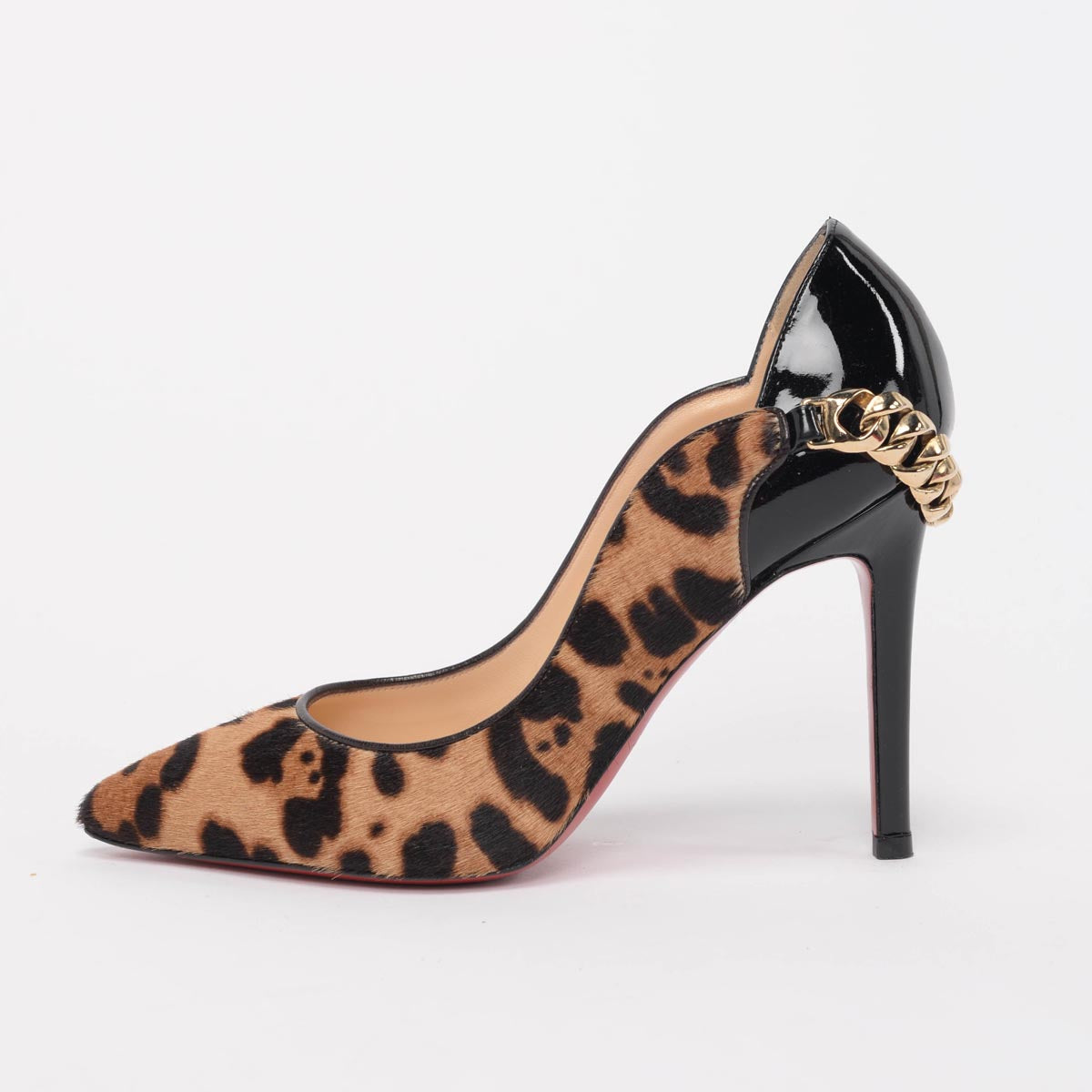 Christian Louboutin Leopard Calf Hair Dorepi Pumps 35