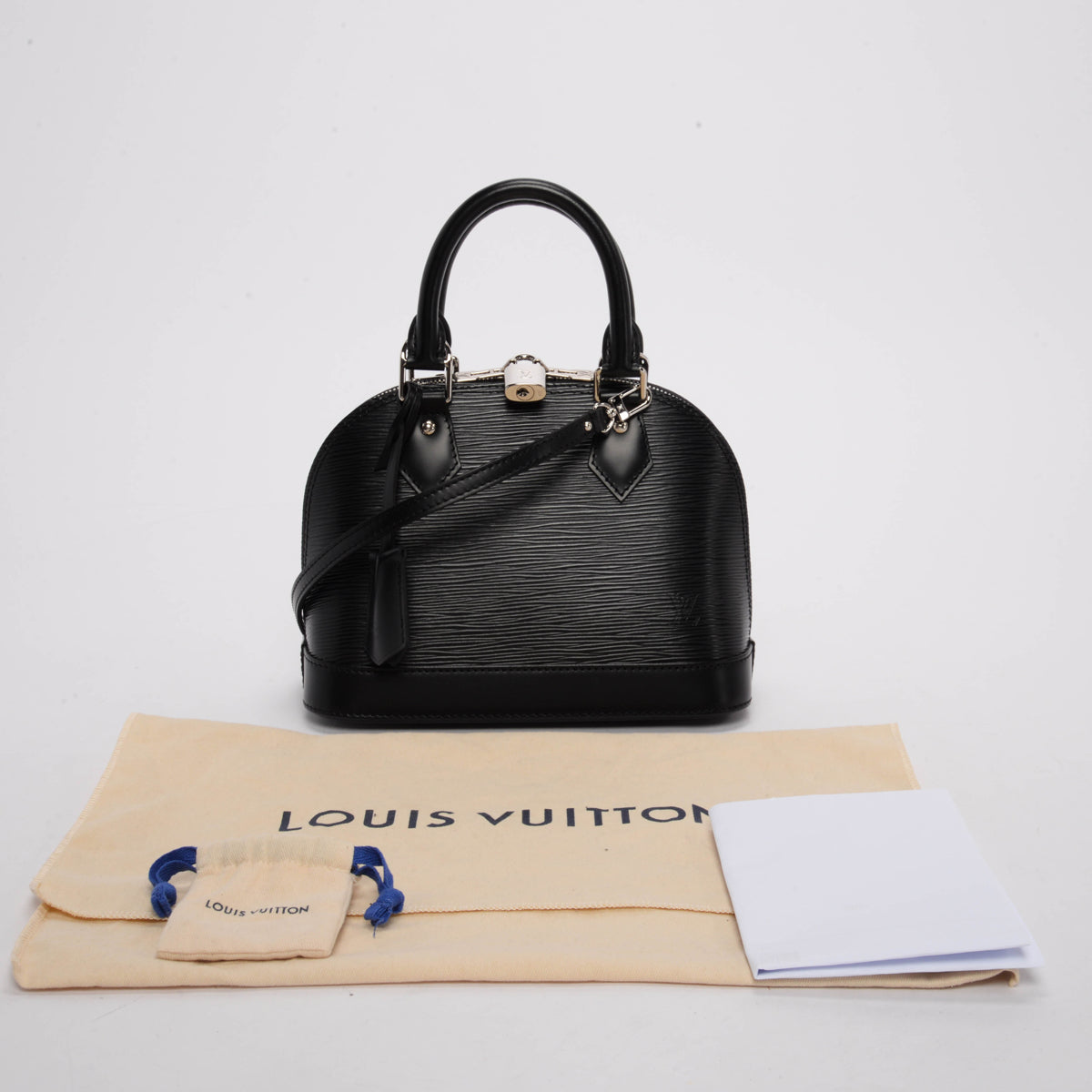 Louis Vuitton Black Epi Leather Alma BB Top Handle Bag