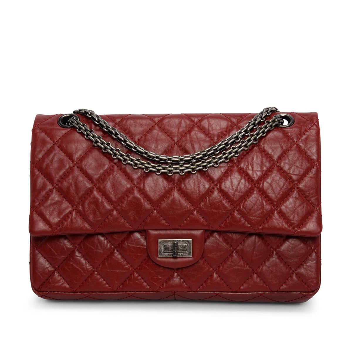 Chanel Dark Red Aged Calfskin 2.55 Reissue 226 Bag