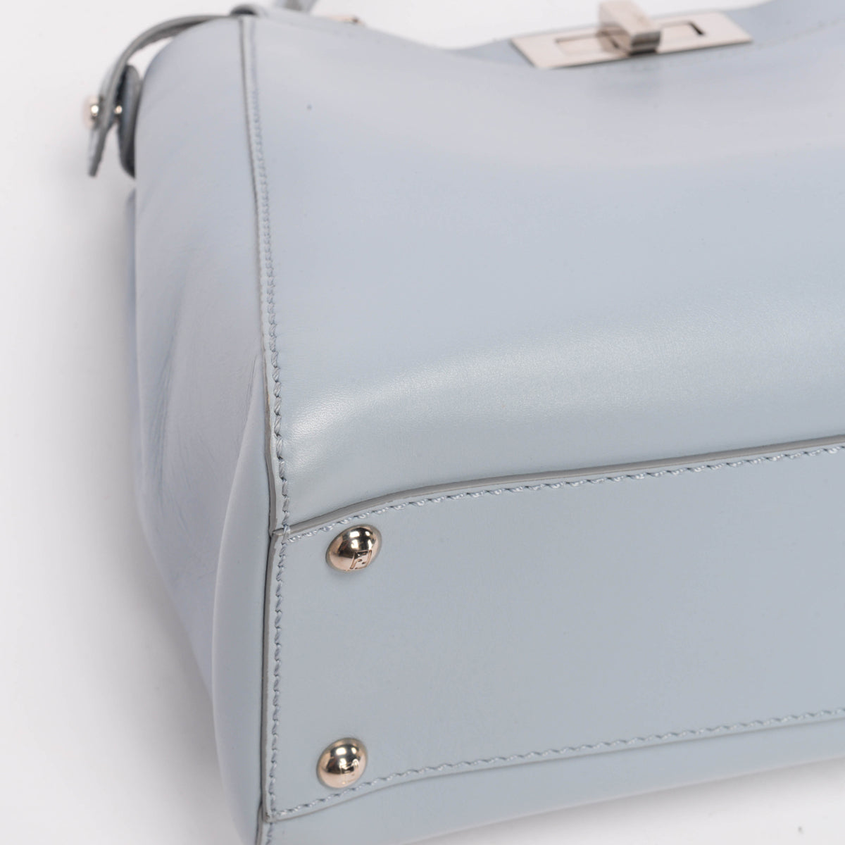 Fendi Pale Blue Nappa Medium Peekaboo Bag