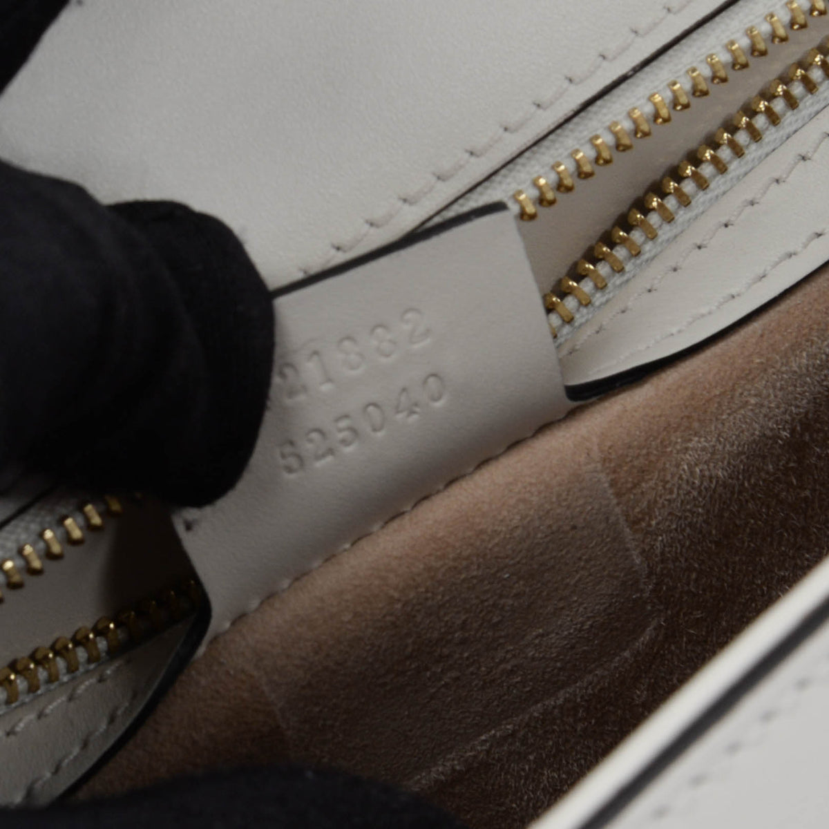 Gucci White Calfskin Small Sylvie Shoulder Bag