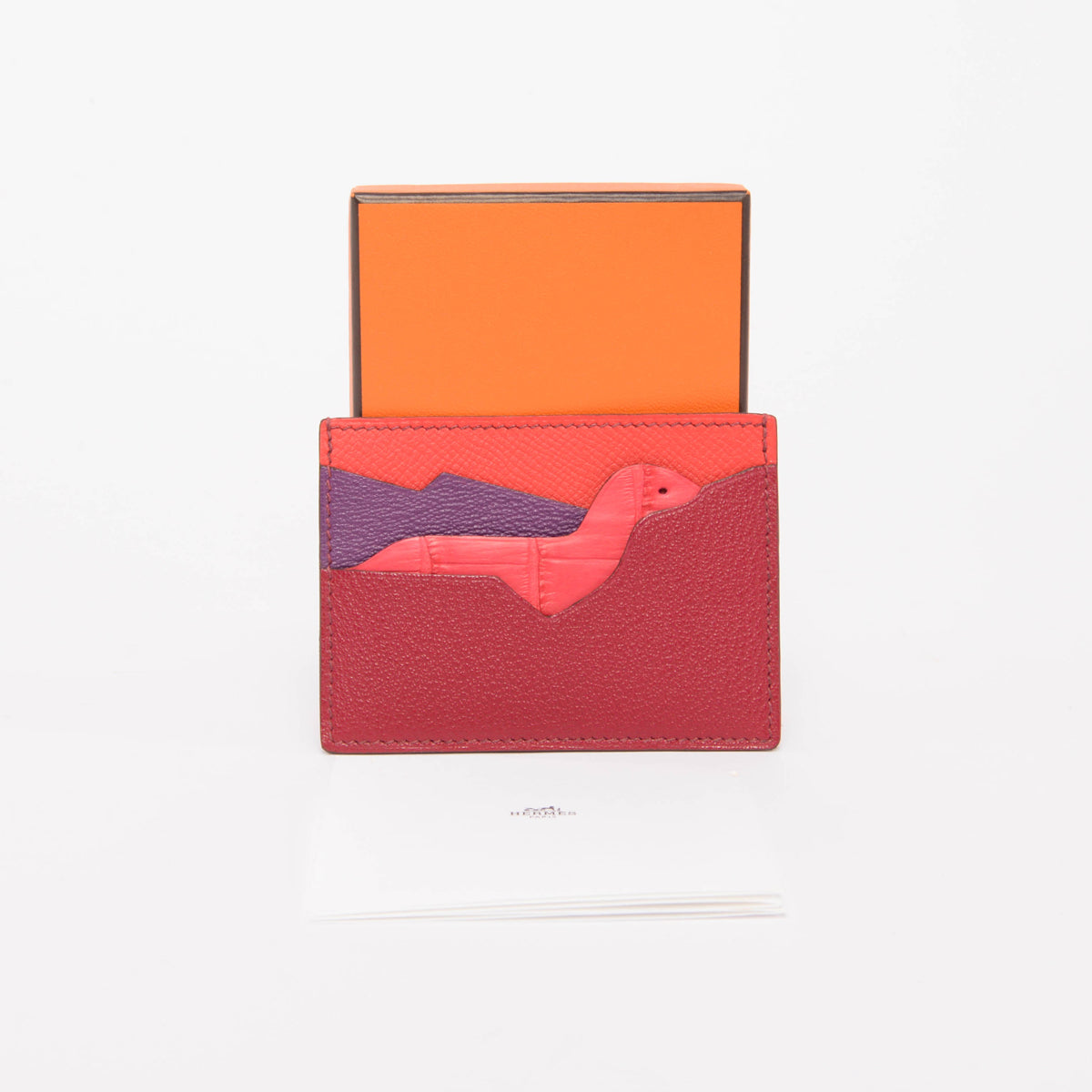 Hermes Multicolour Chevre & Alligator Histoire Naturelle Card Holder