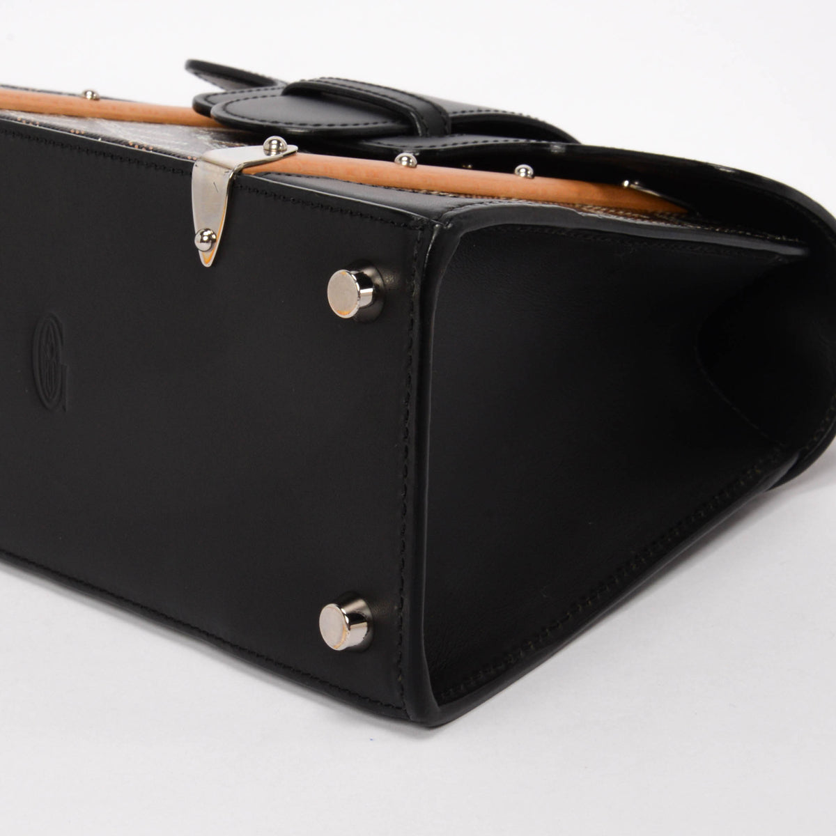 Goyard Black Goyardine Saigon Structure Mini Bag