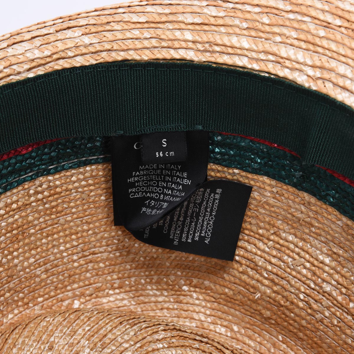 Gucci Beige Abaca Straw Web Fedora Hat