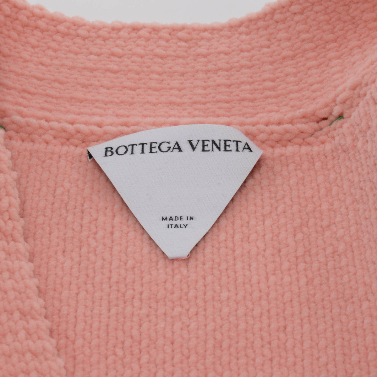 Bottega Veneta Pink Chenille Knit Alphabet Cardigan S