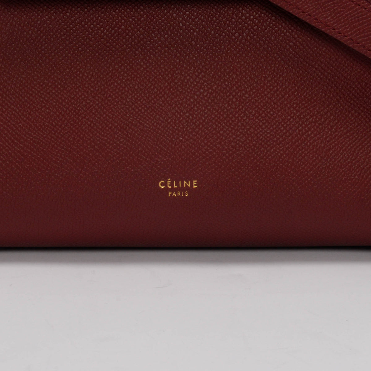 Celine Ruby Red Grained Calfskin Micro Belt Bag