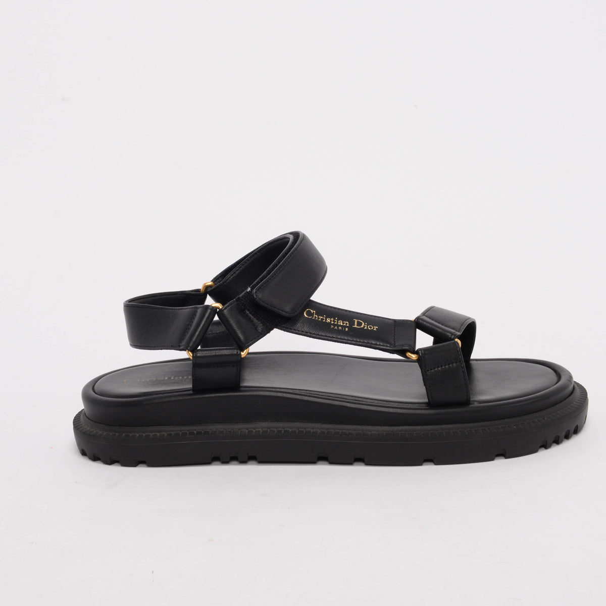 Dior Black Calfskin D-Wave Sandals 42
