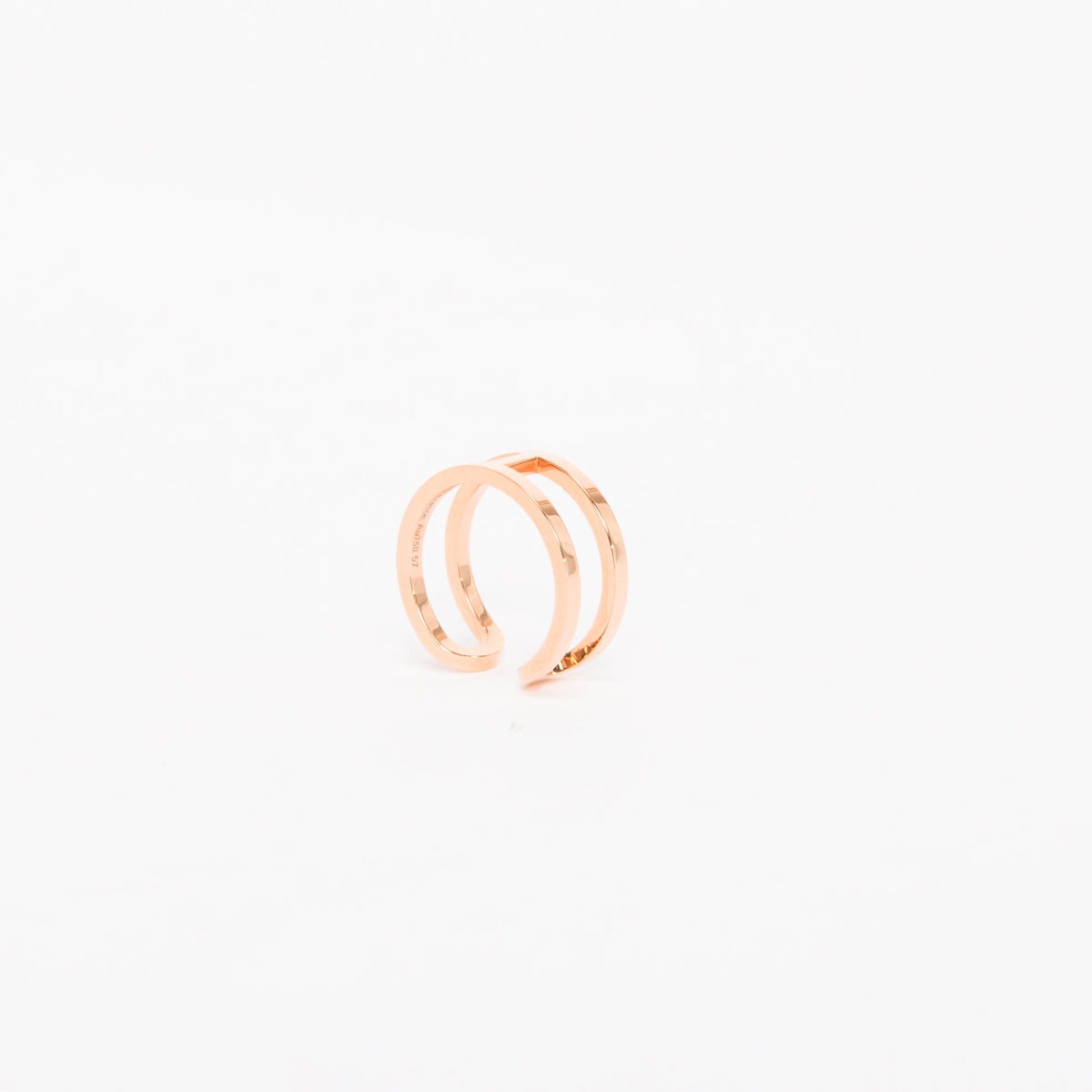 Hermes 18k Rose Gold Ever Chaine D'Ancre Medium Model Ring