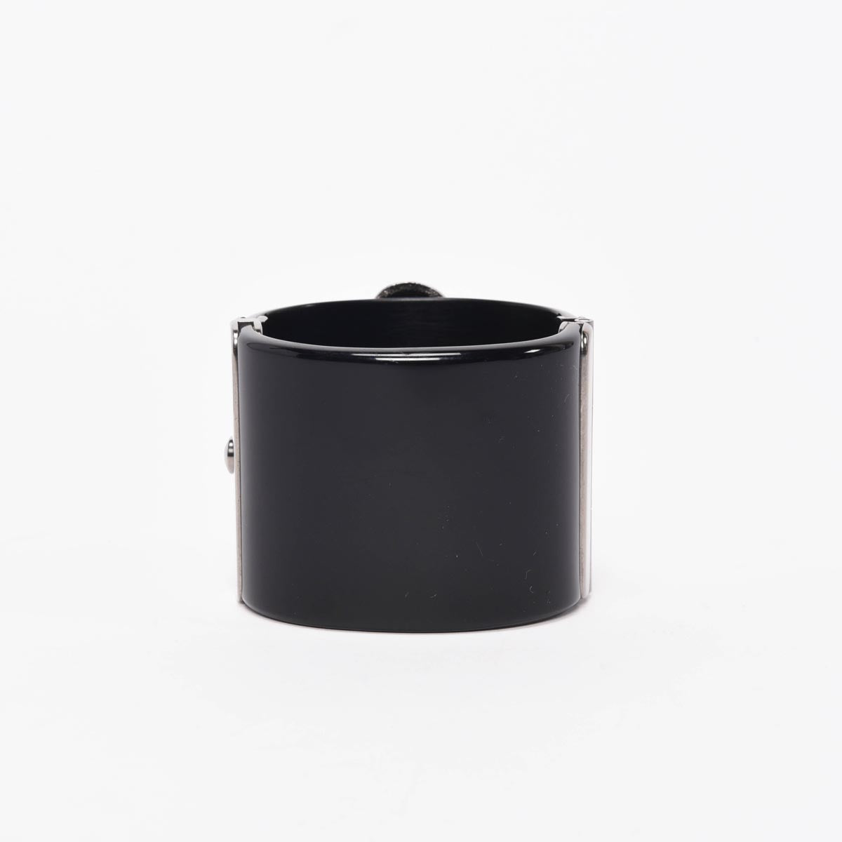 Chanel Black Resin CC Gripoix Cuff