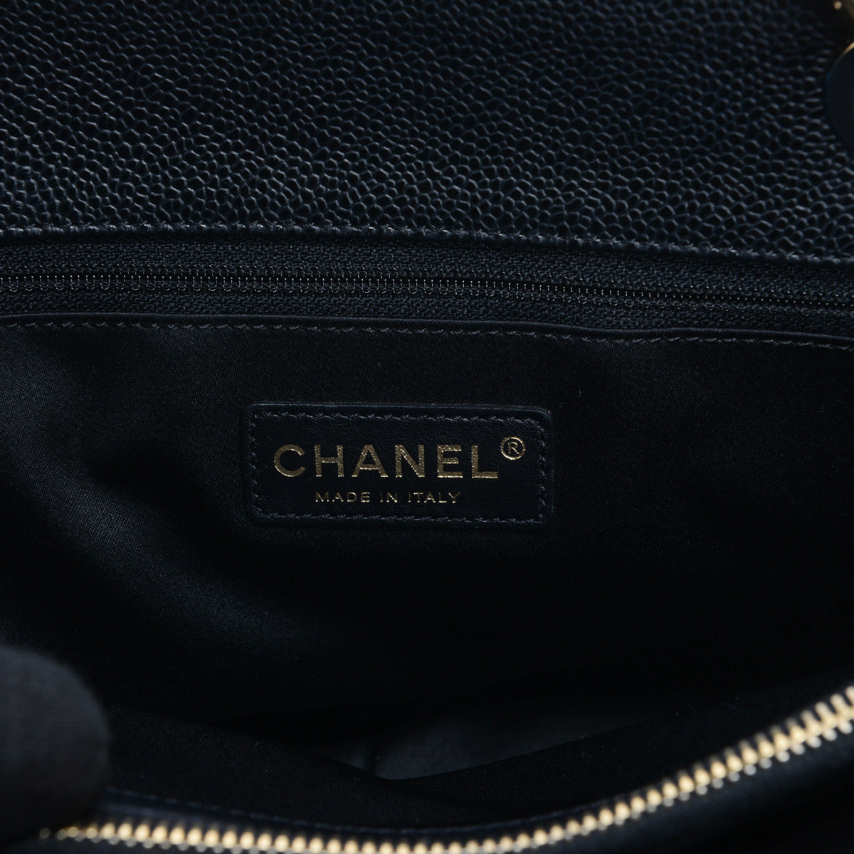 Chanel Black Quilted Caviar Grand Shopping Tote