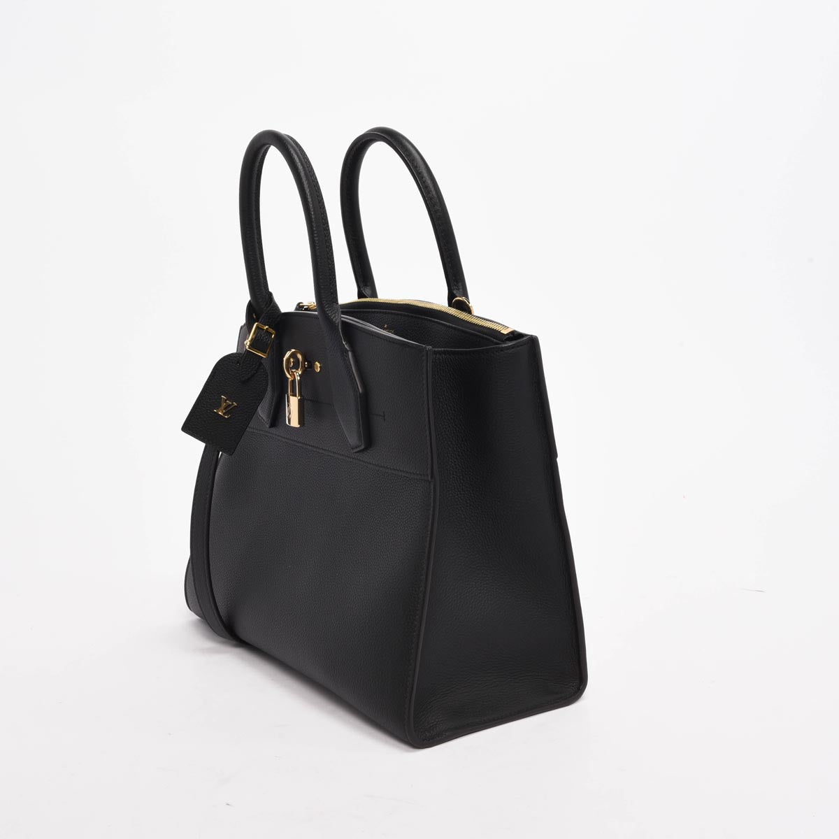 Louis Vuitton Black Taurillon City Steamer MM