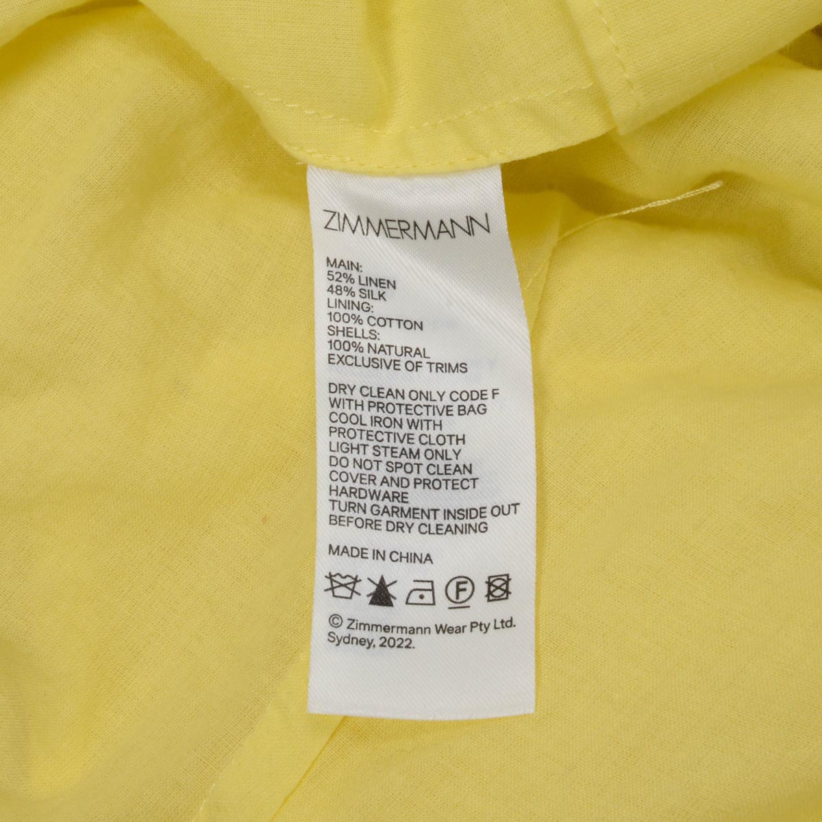 Zimmermann Lemon Linen & Silk Wonderland Ruffle Gown