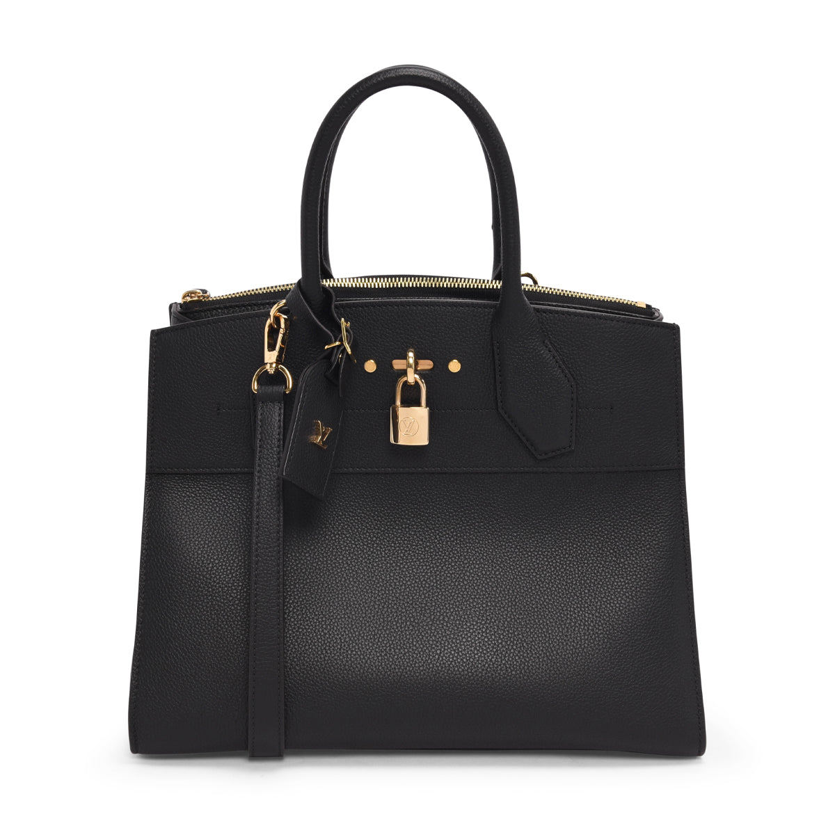 Louis Vuitton Black Taurillon City Steamer MM