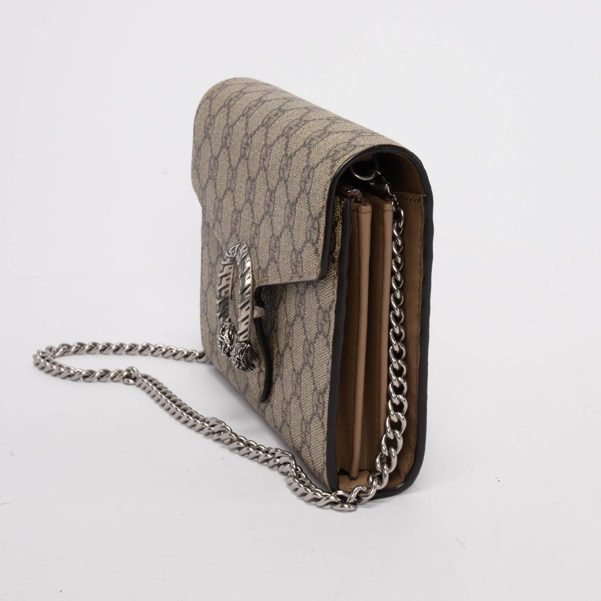 Gucci Beige GG Supreme Dionysus Wallet on Chain