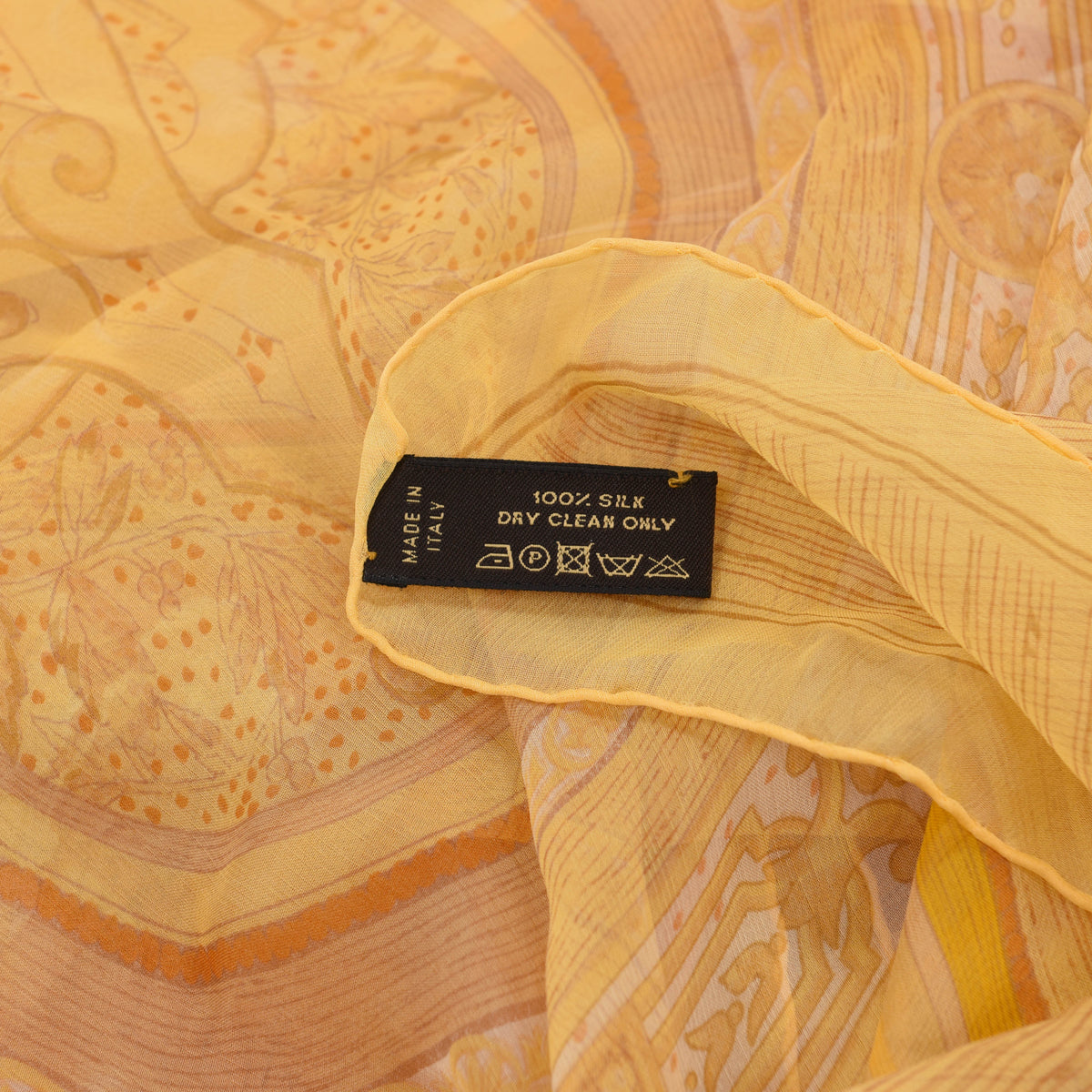 Louis Vuitton Yellow Chiffon Les Decors Parisiens Scarf