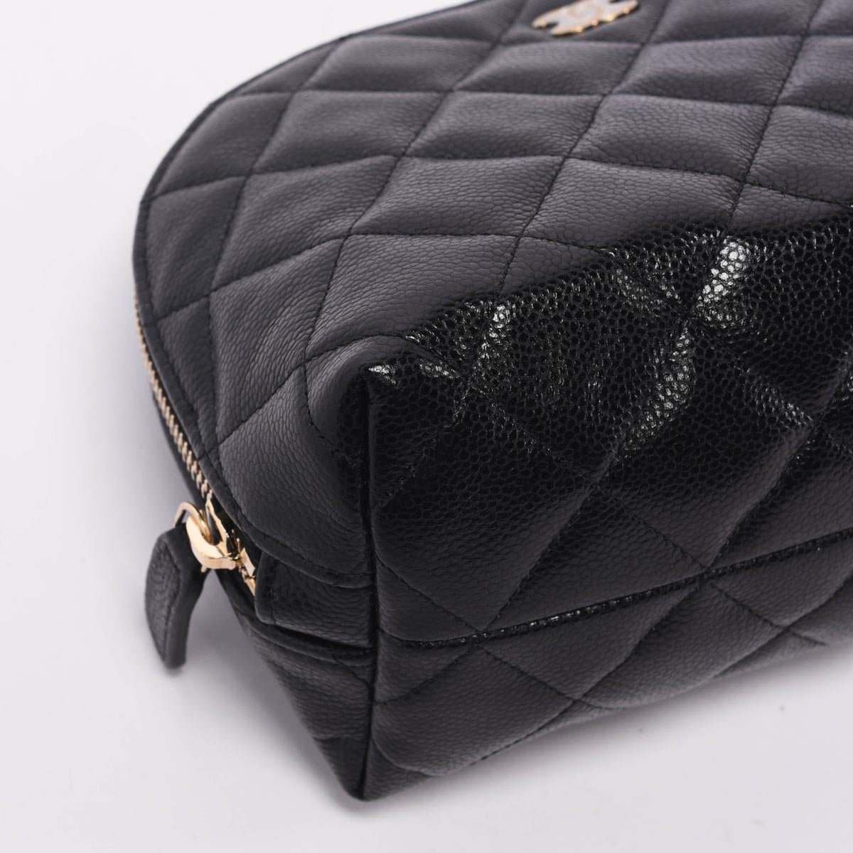 Chanel Black Caviar CC Cosmetic Case