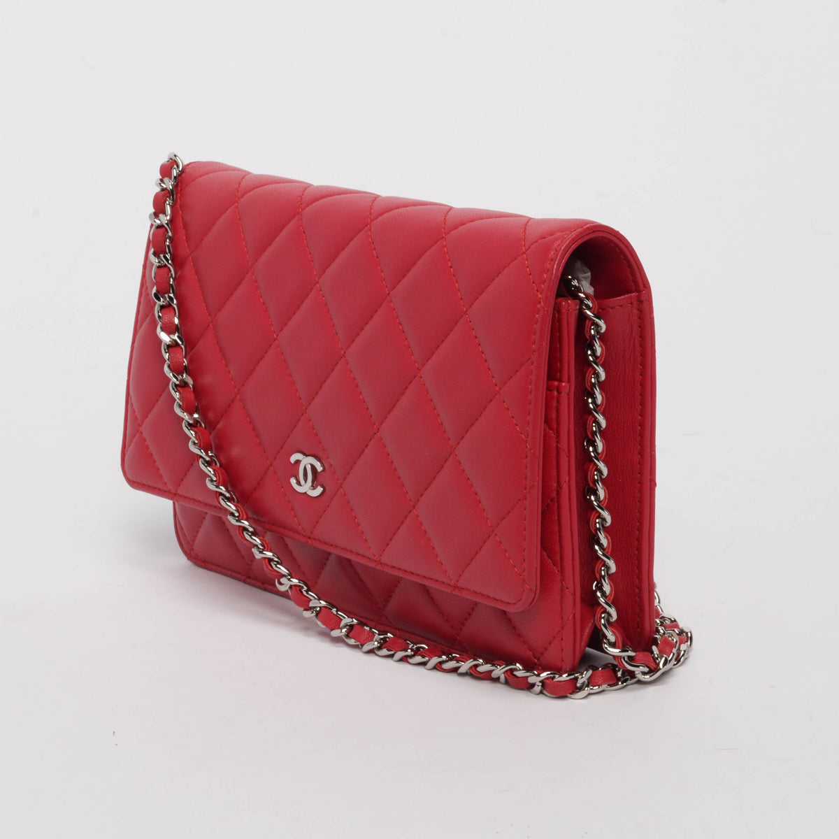 Chanel Cherry Quilted Lambskin Wallet on Chain