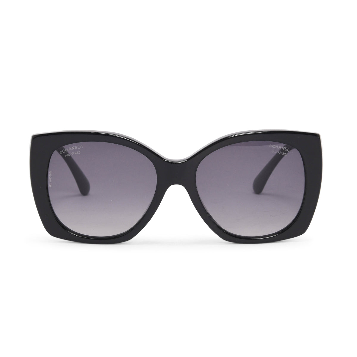 Chanel Black CC Heart Square Sunglasses