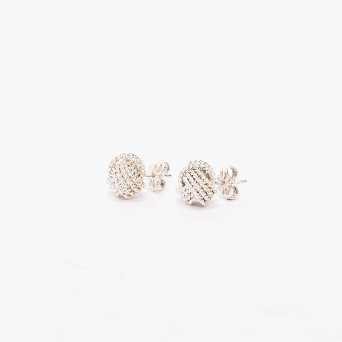 Tiffany & Co Sterling Silver Somerset Twist Knot Earrings