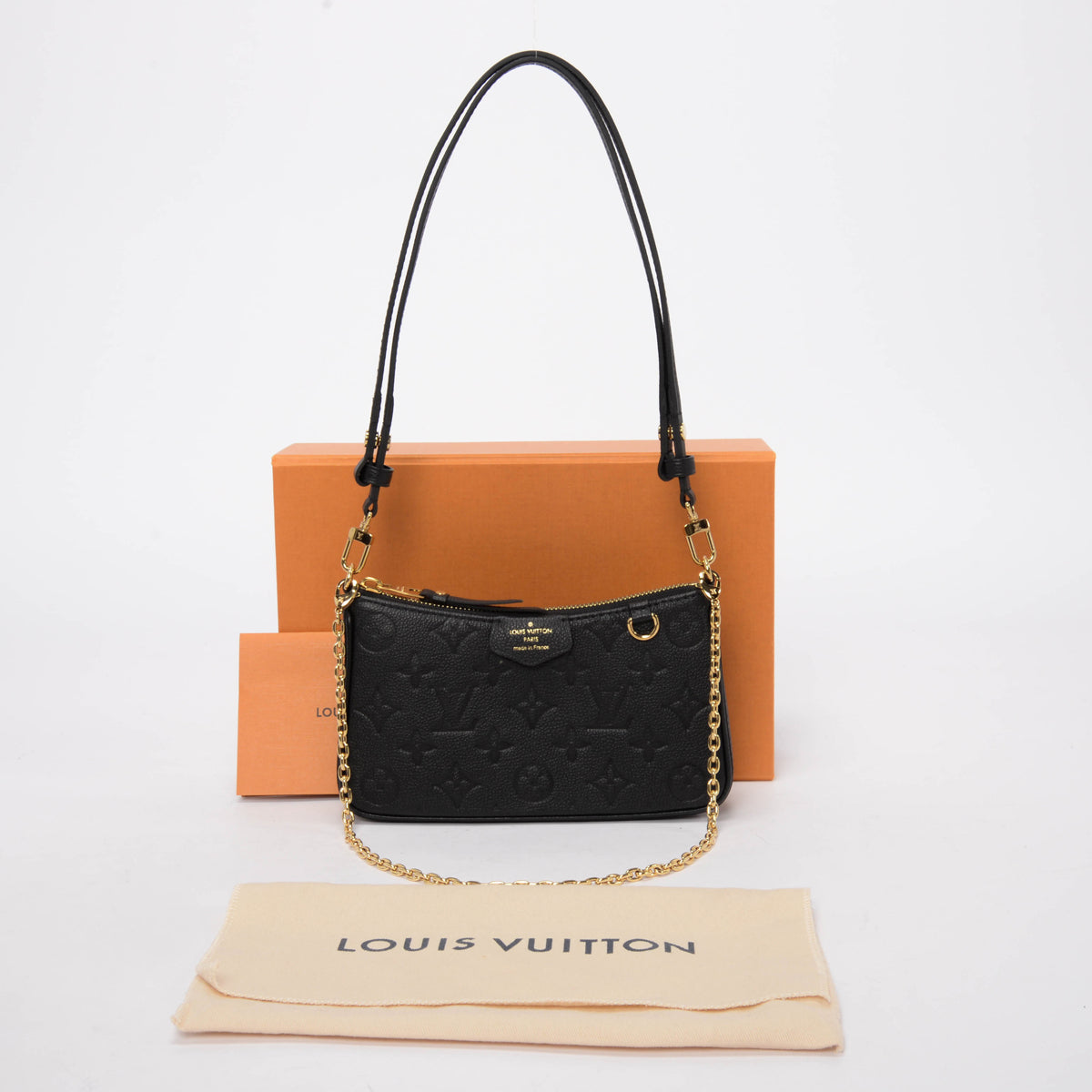Louis Vuitton Black Monogram Empreinte Easy Pouch on Strap