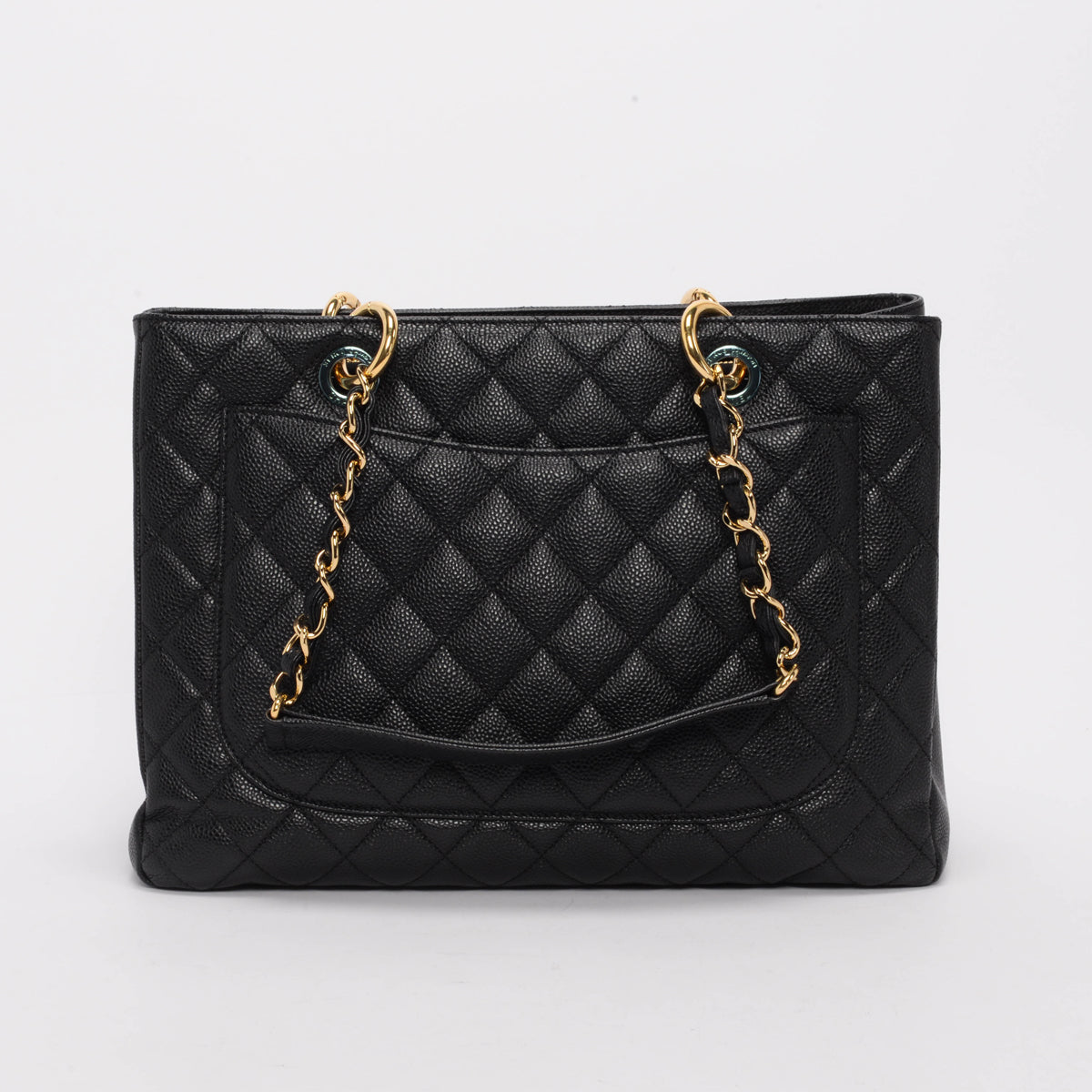 Chanel Black Quilted Caviar Grand Shopping Tote