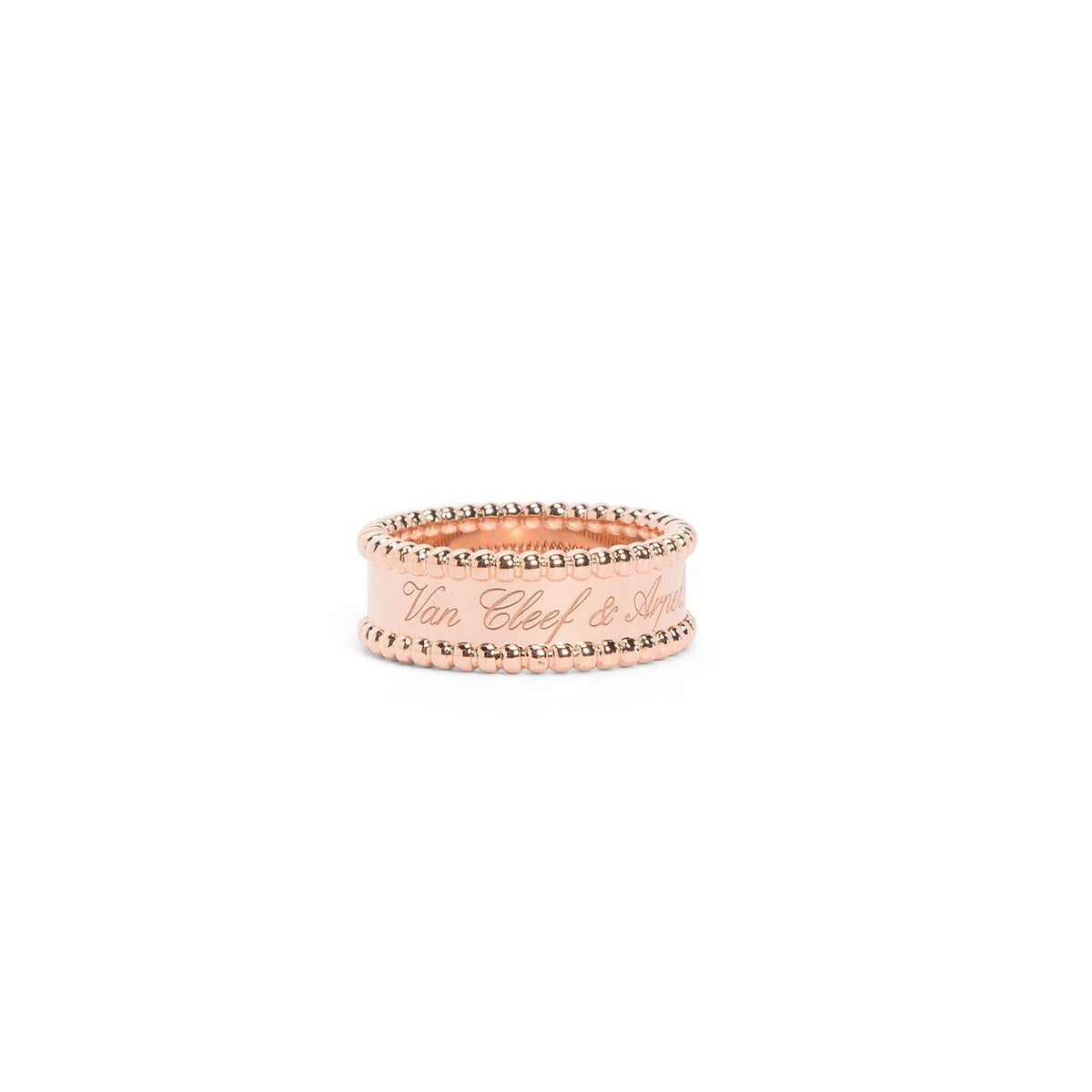 Van Cleef & Arpels Rose Gold Perlee Signature Ring