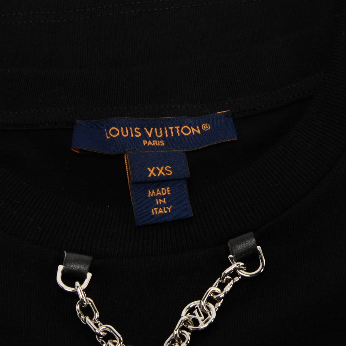 Louis Vuitton Black Cotton Monoram Denim Pocket Tee XXS