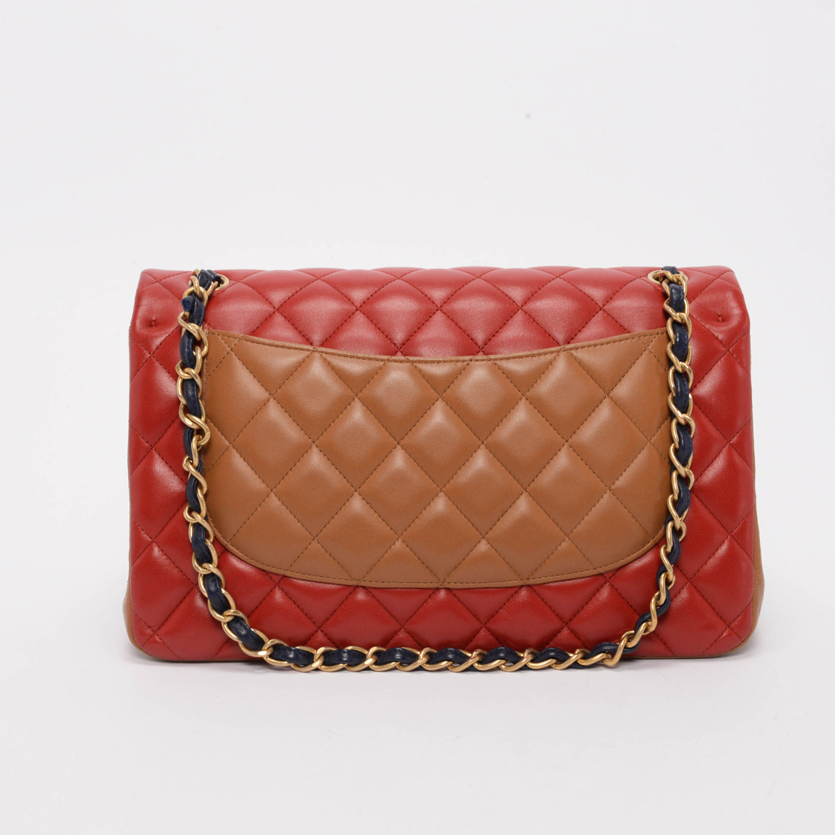 Chanel Tri-Colour Lambskin Large Double Flap Bag