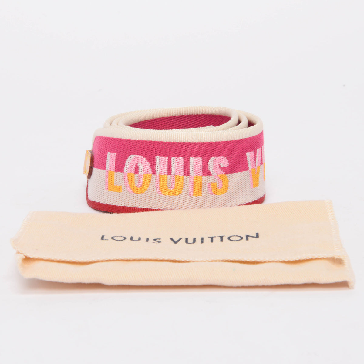 Louis Vuitton Fuchsia Jacquard Speedy 20 Bag Strap