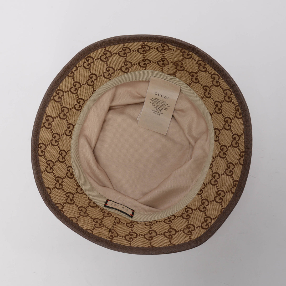 Gucci Beige GG Canvas Bucket Hat