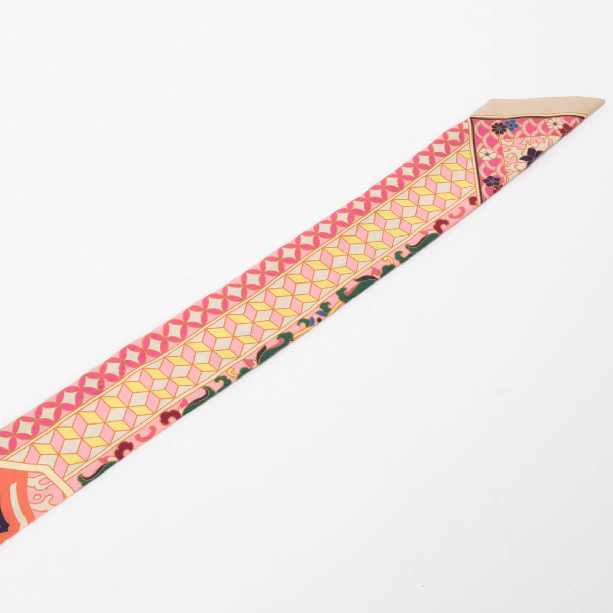 Hermes Pink Silk Collections Imperiales Twilly