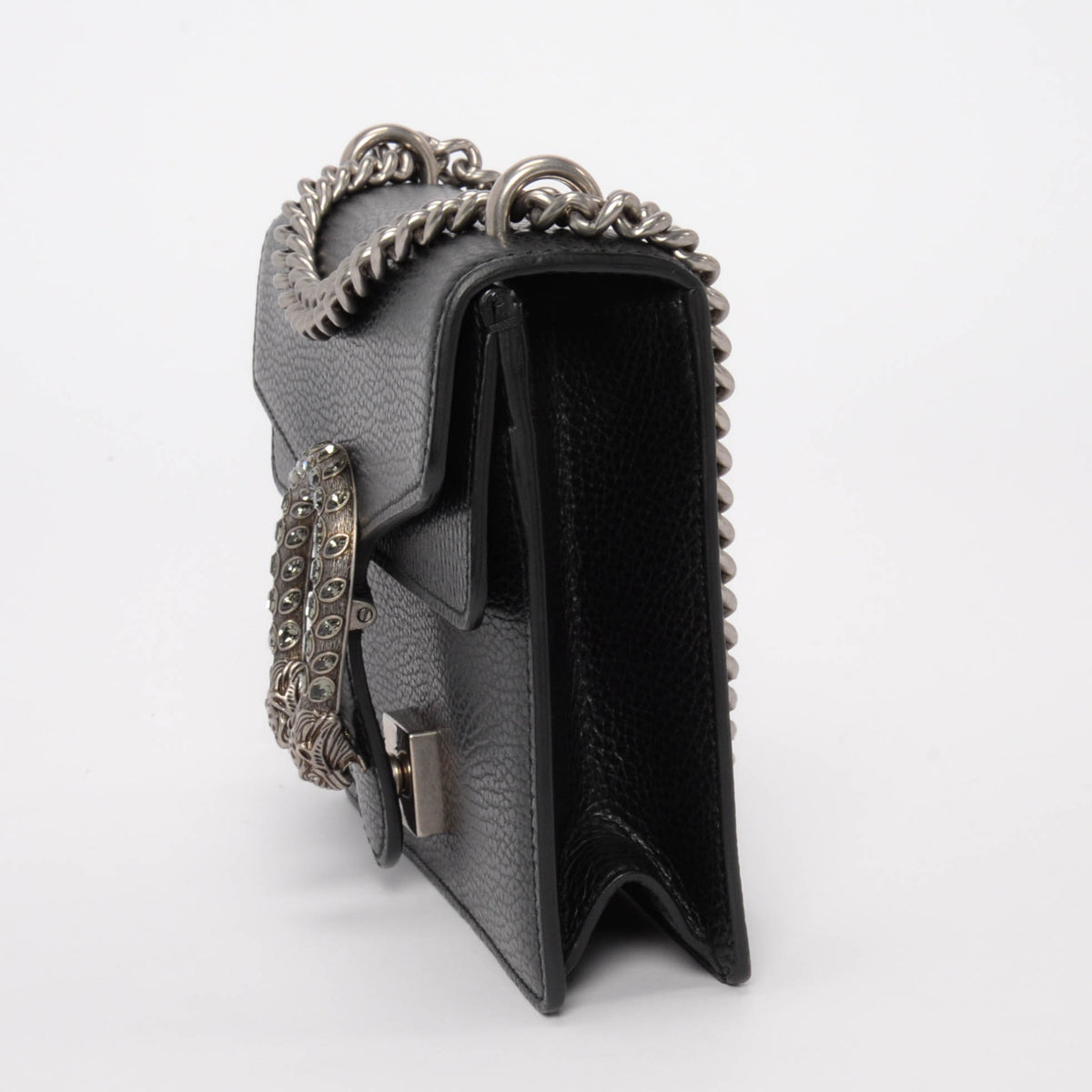 Gucci Black Grained Calfskin Mini Dionysus Bag