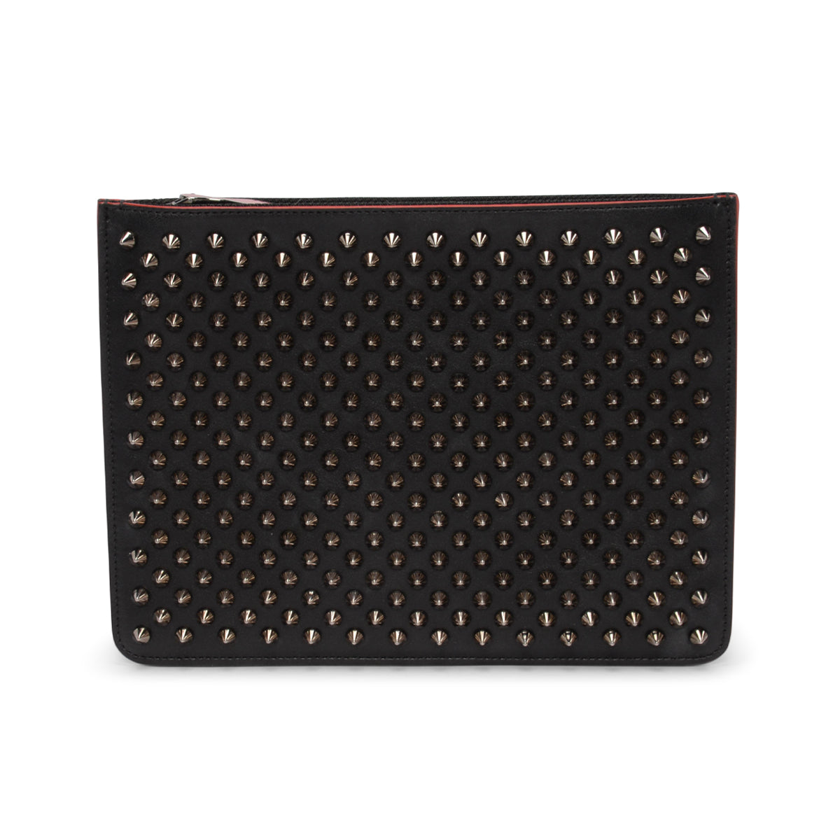Christian Louboutin Black Calfskin Spike Loubiposh Pouch