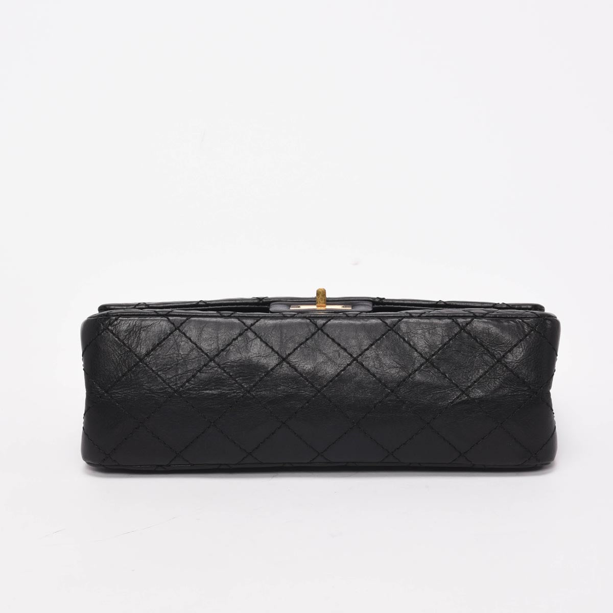 Chanel Black Distressed Calfskin 2.55 Reissue 225 Flap Bag