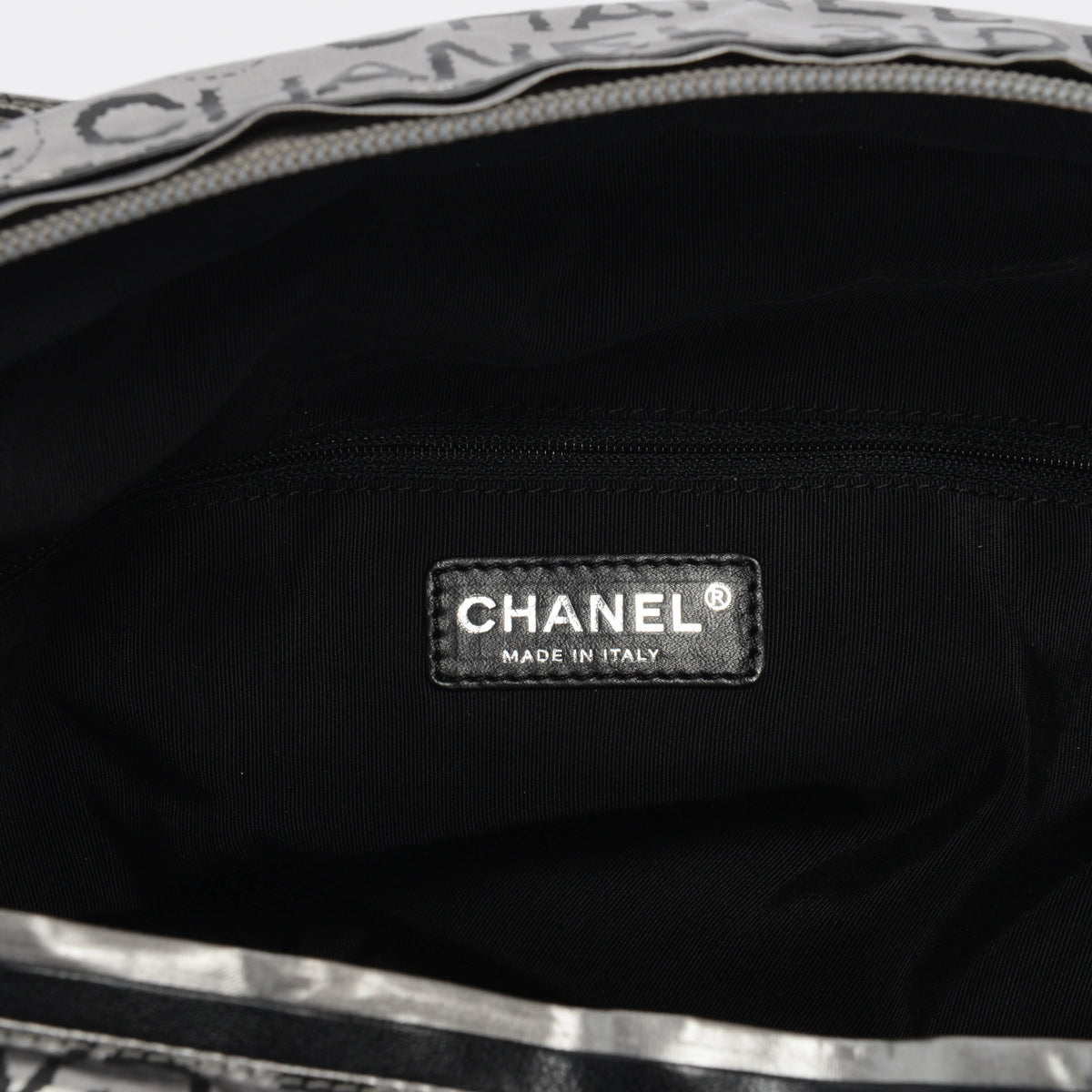 Chanel Silver Coated Nylon 31 Rue Cambon Tote