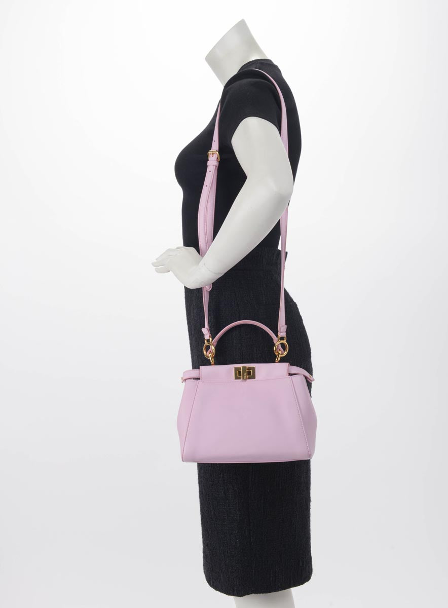 Fendi Pink Nappa Mini Peekaboo Bag