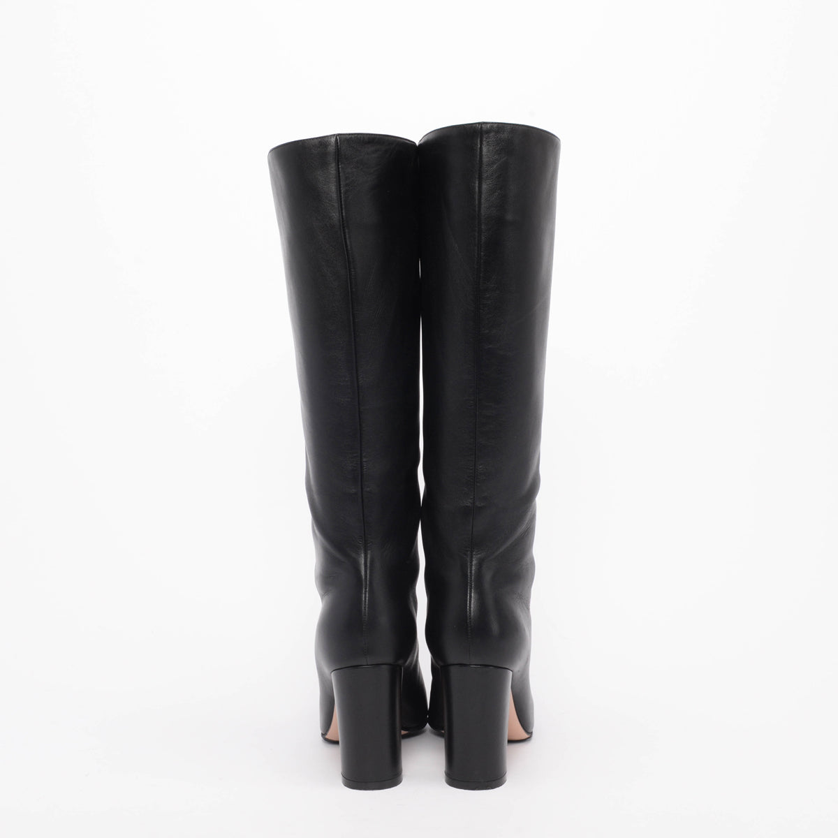 Gianvito Rossi Black Calfskin Laura 85 Knee High Boots 39