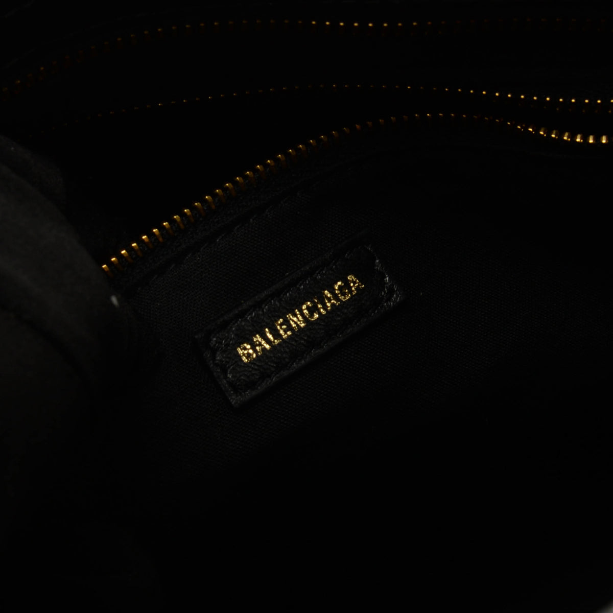 Balenciaga Black Croc Embossed Metallic Edge Small City Bag