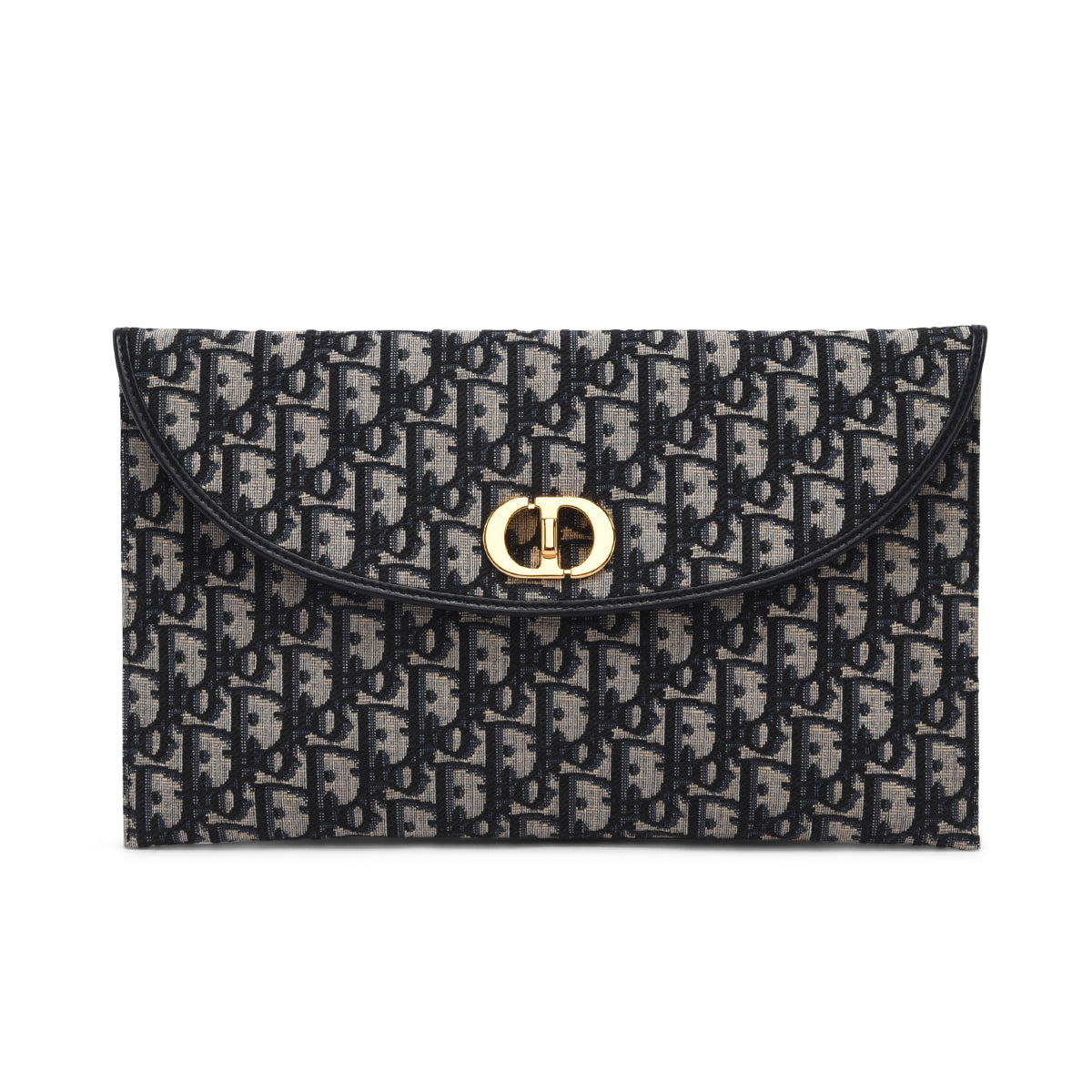 Dior Navy Oblique Jacquard 30 Montaigne Avenue Pouch