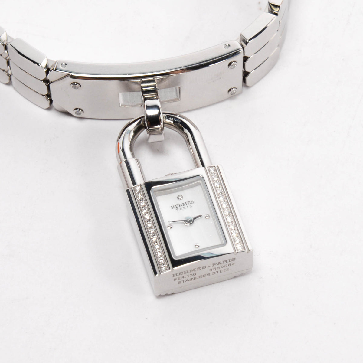 Hermes Steel & Diamond Mini Model Kelly Watch