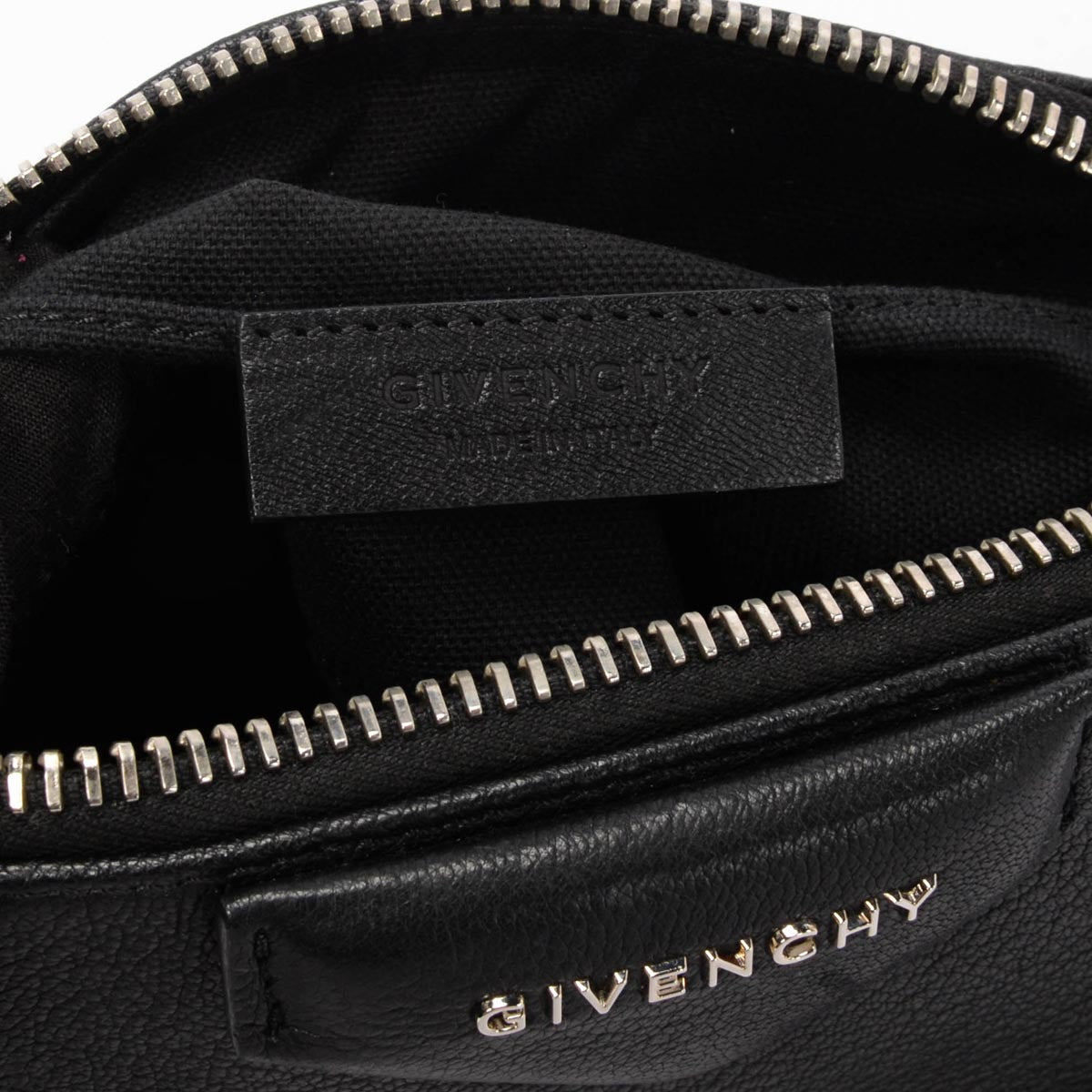 Givenchy Black Sugar Goatskin Small Beauty Wristlet