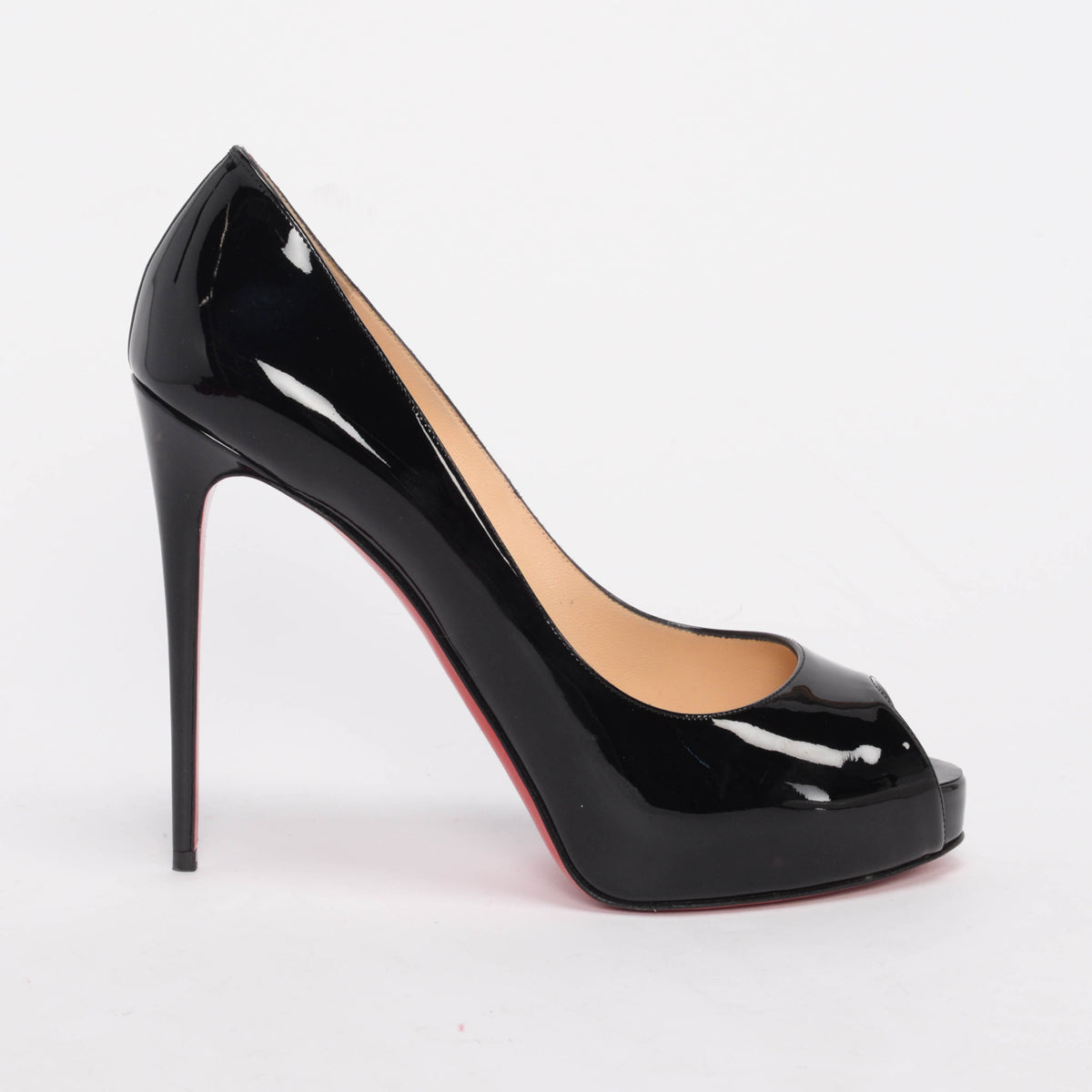 Christian Louboutin Black Patent Very Prive 120 Pumps 40