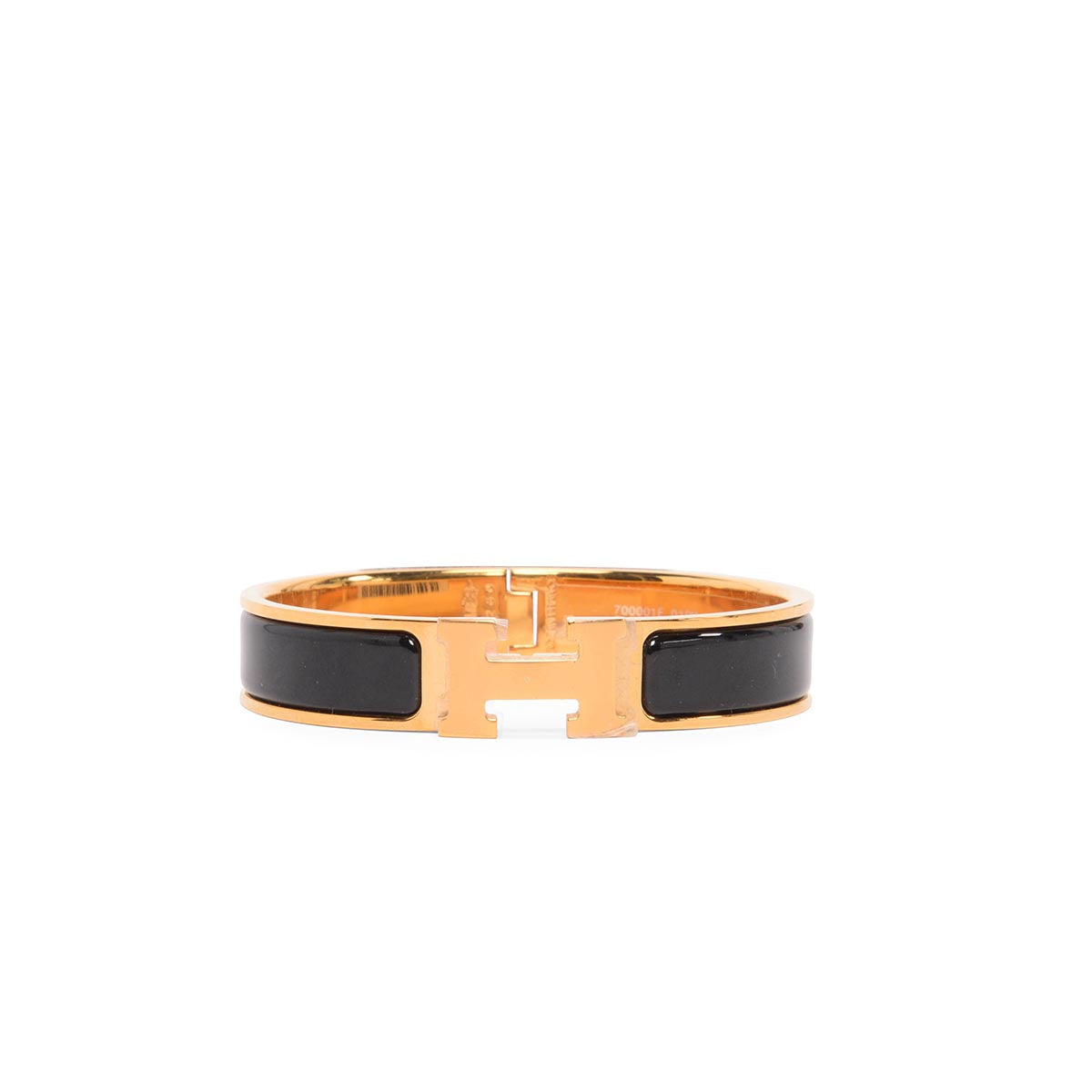 Hermes Black Enamel Clic H Bracelet