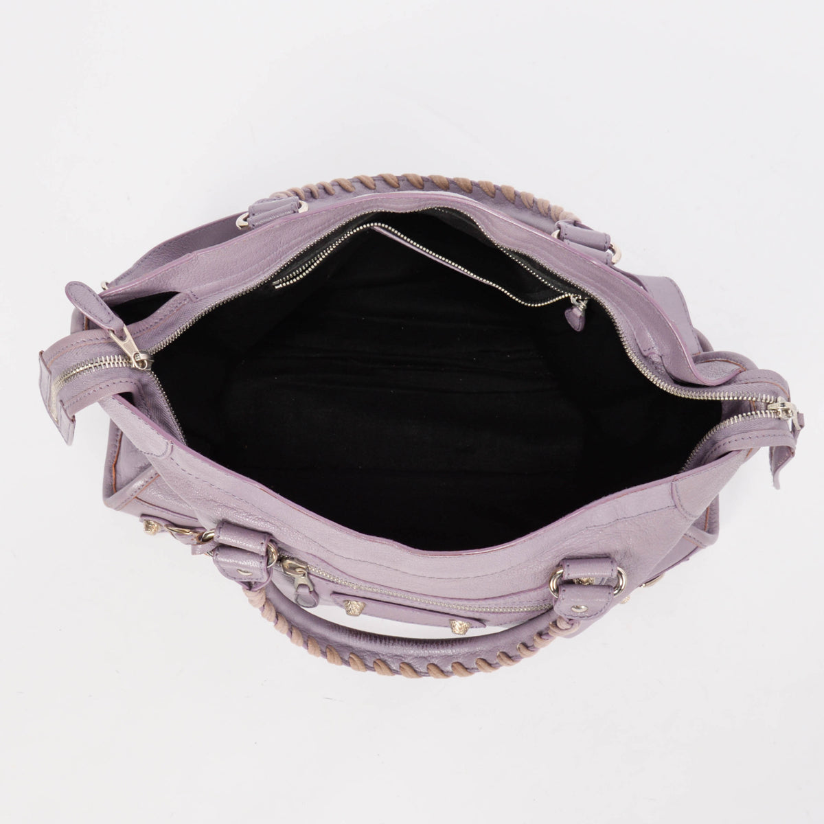 Balenciaga Lilac Goatskin Giant 12 City SHW Bag
