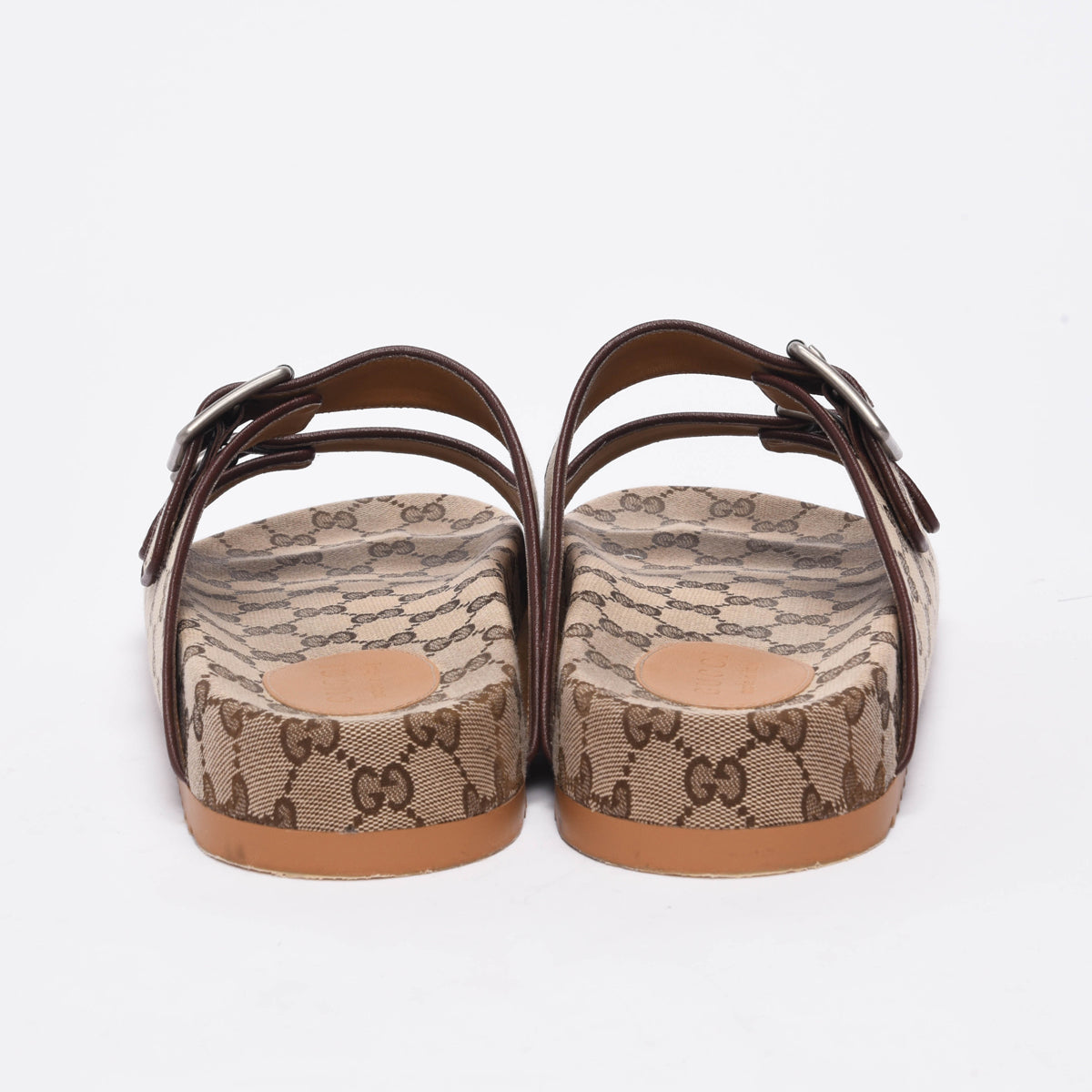 Gucci Brown GG Canvas Strap Sandals UK 13