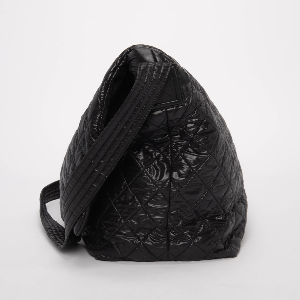 Chanel Black Quilted Nylon Coco Cocoon Large Tote