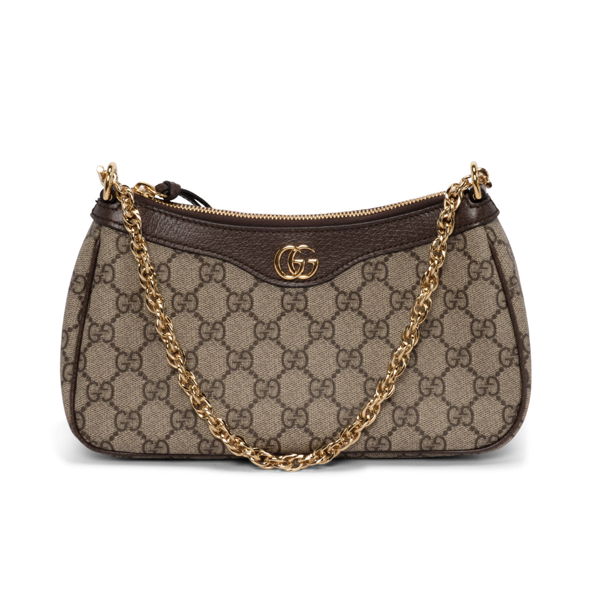 Gucci Brown GG Supreme Ophidia Small Shoulder Bag